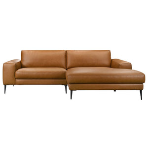 Easley Mid Century Modern Vegan Leather Wide-Arm Sofa