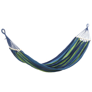 Double Hammock 2 Person Canvas Hanging Hammock Swing Bed with Carrying Bag Hold 330LBS for Camping Travel Beach