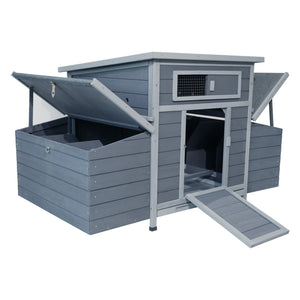 Large Chicken Coop Outdoor Hen House & Dual Nesting Boxes