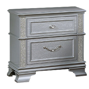 3 Piece Bedroom Set With Elegant Bed, 2 Nightstands