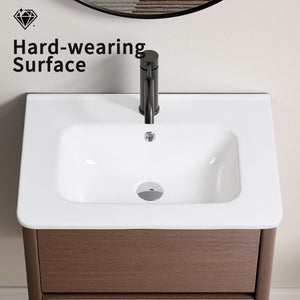 Vessel Sink Top With Overflow Drain - Milk White