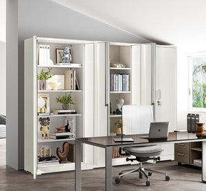 Container Furniture Direct Ironclad 71" Metal Storage Cabinet with Locking Doors and 4 Adjustable Shelves