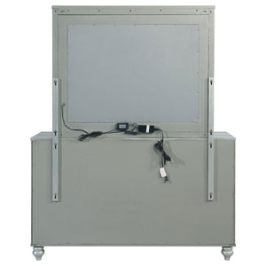 Arabesque - 6 Drawer Dresser With Mirror - Silver