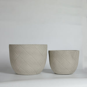 Round Concrete Planter Set of 2