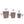 3 Pieces Flowerpot Planter for Patio, Garden or Windowsills