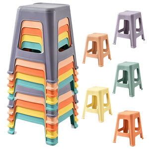 10 Pack Stackable Classroom Stools, 18.8" Height
