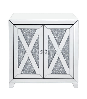 Noralie Mirrored & Faux Diamonds Console Cabinet
