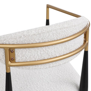 Upholstered Bar Stools With Backs for Kitchen Island (Set of 2) - Beige