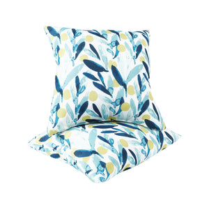 6 Pack Outdoor Pillow Covers - Coastal Leaves Design