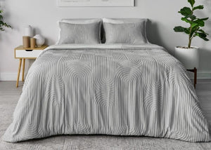 BedGear Performance Duvet Set, Queen - Grey/Racetrack