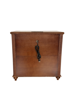 28" Nightstand with Charging Station, Rustic