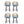 Outdoor Bar Stools Set of 4 with Armrests and Backrest