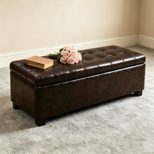 Elegant Tufted Storage Ottoman Bench