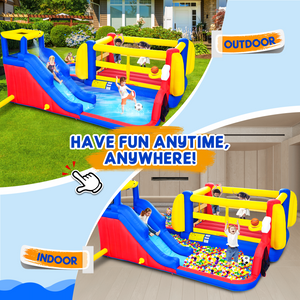 7 in 1 Inflatable Slide Water Park for Kids