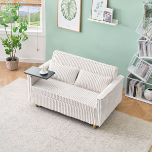 Pull Out Sofa With Movable Tabletop And USB Ports