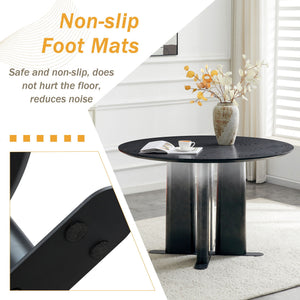 Round Dining Table With Cross Base, Modern Home Furniture