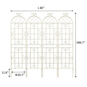 Metal Garden Rustproof Trellis For Climbing Plants Outdoor Flower Support