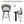 Bar Stool 360 Swivel With Back Footrest