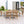 7 Piece Patio Furniture Set Acacia Wood Table And 6 Cushioned Chairs