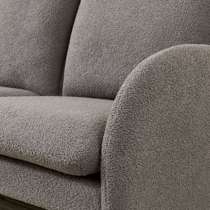Loveseat Sofa Small Couch For Living Room, Sherpa Fabric Upholstered Loveseat Sofa Couch, Small Loveseat Sofa For Apartment, Bedroom