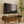 Chestnut Circular TV Stand, 2-Drawers, Open Slot, Nordic Legs