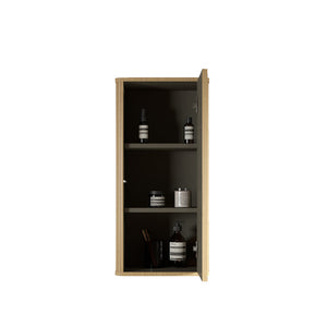 Floating Side Cabinet with Chic Striped Textures