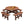 8 Person Wooden Picnic Table Outdoor Camping Dining Table with Seat