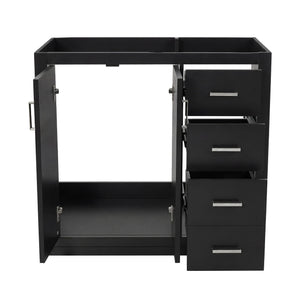 Retro Style Bathroom Vanity, 3 Drawers & Soft Closing Doors