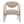 Beige PU Leather Dining Room Chair with Metal Frame