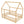 Full Size Floor Wooden Bed with House Roof Frame