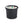Homz 18 Gal Plastic Utility Storage Bucket Tub w/ Rope Handles, Black, (2 Pack)