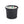 Homz 18 Gallon Plastic Utility Storage Bucket Tub w/ Rope Handles, Black, 4 Pack