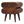 Solid Wood Bubble Chestnut Nightstand, 2-Drawer, Nordic Legs