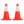 18-Inch Traffic Safety Cones, 2-Pack, PVC Road Cones with Reflective Collar