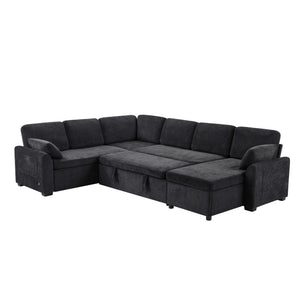 Convertible U-Shaped Sectional Sofa Bed With Reversible Chaise