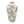 6.7x6.7x11.6' White Ceramic Accent Vase with Gray Floral Design