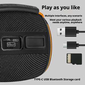 KP-810 Model Portable Bluetooth Speaker With RGB Colorful Lights Heavy Bass Card Slot And Desktop Home Use
