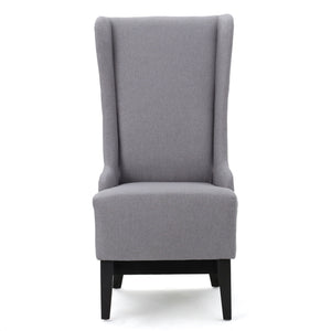 Alight Upholstered Dining Chair With High Back And Birch Wood Legs