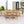 7 Piece Patio Furniture Set Acacia Wood Table And 6 Cushioned Chairs