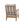 Arm Chair With Open Back Spindle Design, Padded Armrests