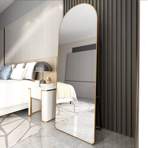 The 4th Generation Floor Mounted Full Length Mirror with Gold Frame