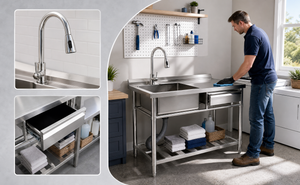 Stainless Steel Utility Sink, Freestanding Sink