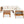 GO 4 Pieces Outdoor Acacia Wood Sofa Set with Coffee Table