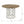 Round Wooden Dining Table With Ornate Cut Out Base - Brown / Antique White