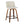 Toriano - Contemporary Fixed Height Counter Stool Swivel With Square Footrest (Set of 2)