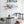Hanging Sculptures, Modern Wall Art Decor (Set of 2) - White / Blue