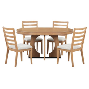 Round Dining Table Set For 4 With Chairs