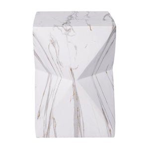 Modern Geometric MGO Side Table - Hourglass Accent Table
