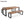 GO 3-Pieces Outdoor Dining Table With 2 Benches