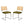Rattan Side Accent Dining Chairs With Painted Legs (Set of 2)